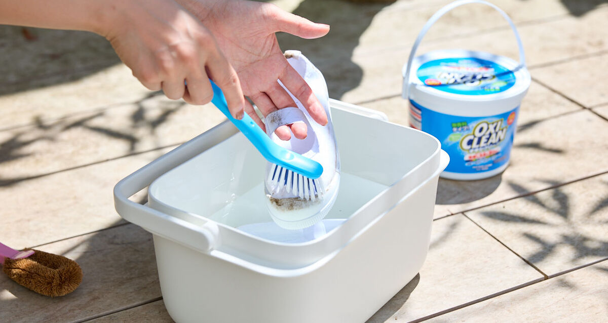 簡単にできる上履きの洗い方