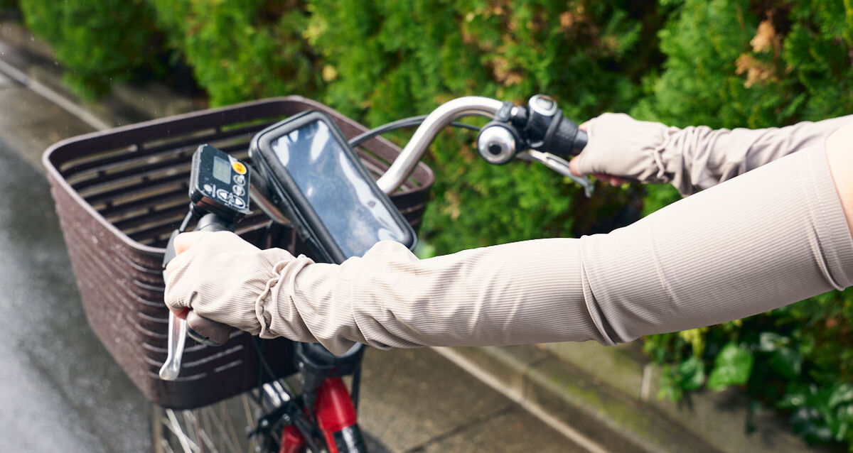 自転車の日焼け対策
