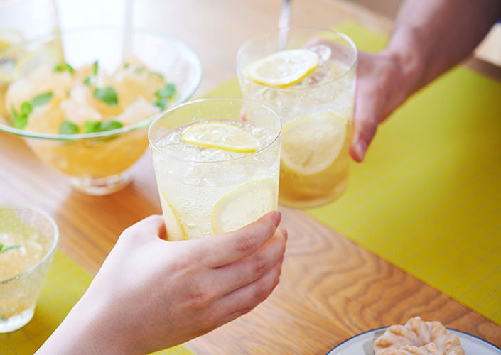 レモネードで乾杯