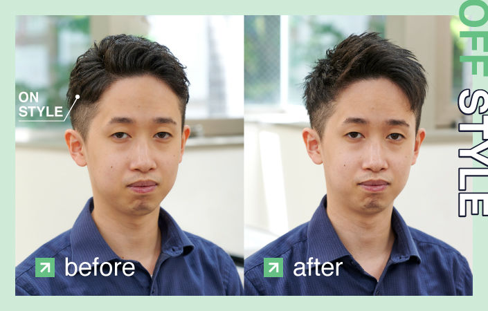 カジュアルなヘアセット