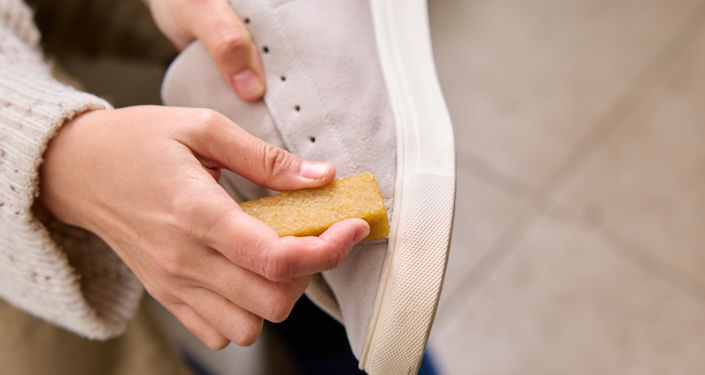 クリーナーで汚れを落とす