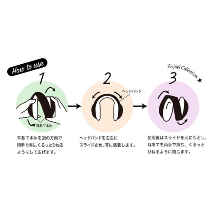 JOEY＆WENDY  MaR・MaR (マールマール)  BACKイヤーマフ ニット編み ブラック  (使用方法).jpg