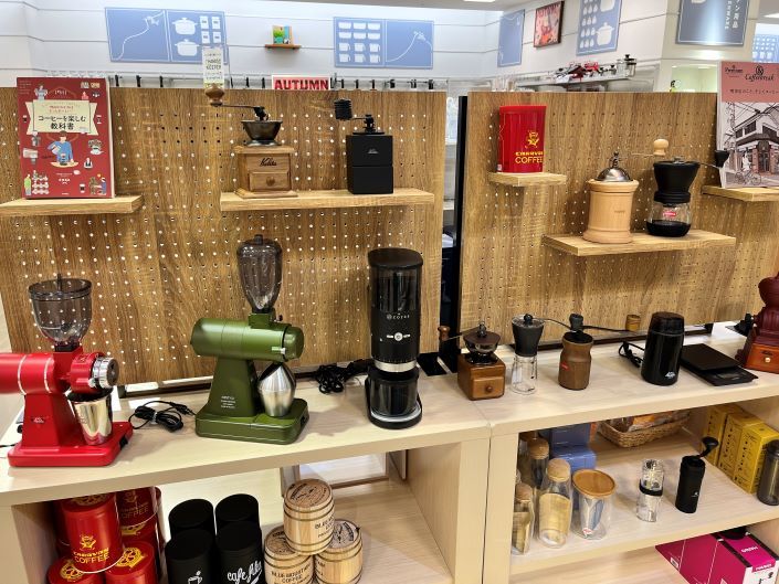 コーヒーミル試し挽きコーナー.JPG